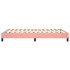 Estructura de cama box spring terciopelo rosa 140x190