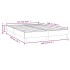 Estructura de cama box spring terciopelo rosa 140x190