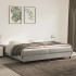 Estructura de cama box spring terciopelo gris claro 200x200