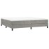 Estructura de cama box spring terciopelo gris claro 200x200