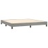 Estructura de cama box spring terciopelo gris claro 200x200