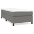 Estructura de cama box spring tela gris oscuro 90x190