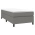 Estructura de cama box spring tela gris oscuro 90x190