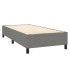 Estructura de cama box spring tela gris oscuro 90x190