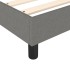 Estructura de cama box spring tela gris oscuro 90x190