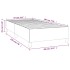 Estructura de cama box spring tela gris oscuro 90x190