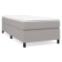 Estructura de cama box spring tela gris claro 80x200