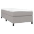 Estructura de cama box spring tela gris claro 80x200