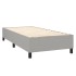 Estructura de cama box spring tela gris claro 80x200