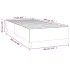 Estructura de cama box spring tela gris claro 80x200