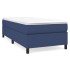 Estructura de cama box spring tela azul 90x190