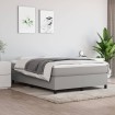 Estructura de cama box spring tela gris claro 140x190 cm