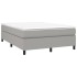 Estructura de cama box spring tela gris claro 140x190