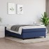 Estructura de cama box spring tela azul 140x200