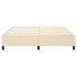 Estructura de cama box spring tela color crema 160x200