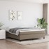 Estructura de cama box spring tela gris taupe 180x200