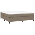 Estructura de cama box spring tela gris taupe 180x200