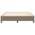 Estructura de cama box spring tela gris taupe 180x200