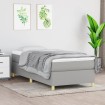 Estructura de cama box spring tela gris claro 80x200 cm