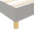 Estructura de cama box spring tela gris claro 80x200