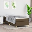 Estructura de cama box spring tela marrón 90x190 cm