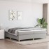 Estructura de cama box spring tela gris claro 200x200