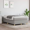 Estructura de cama box spring tela gris claro 120x200 cm