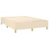 Estructura de cama box spring tela color crema 140x200