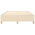 Estructura de cama box spring tela color crema 140x200