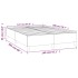 Estructura de cama box spring tela color crema 140x200