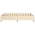 Estructura de cama box spring tela color crema 140x190