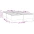 Estructura de cama box spring tela color crema 140x190