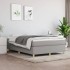 Estructura de cama box spring tela gris claro 140x190