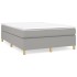 Estructura de cama box spring tela gris claro 140x190