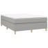 Estructura de cama box spring tela gris claro 140x190