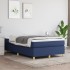 Estructura de cama box spring tela azul 120x200