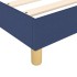 Estructura de cama box spring tela azul 120x200