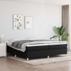 Estructura de cama box spring tela negro 200x200 cm