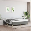 Estructura de cama box spring tela gris oscuro 160x200 cm