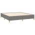 Estructura de cama box spring tela gris oscuro 160x200