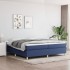 Estructura de cama box spring tela azul 200x200