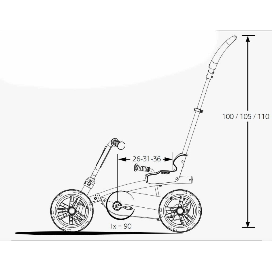 Coche de pedales Evolutivo Berg Buzzy Nitro 2 en 1