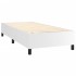 Estructura de cama box spring cuero sintético blanco 80x200