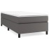 Estructura de cama box spring cuero sintético gris 100x200