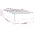 Estructura de cama box spring cuero sintético gris 100x200