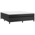 Estructura de cama box spring cuero sintético negro 180x200