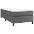 Estructura de cama box spring cuero sintético gris 90x200