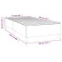 Estructura de cama box spring cuero sintético gris 90x200