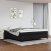 Estructura de cama box spring cuero sintético negro 200x200 cm