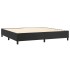 Estructura de cama box spring cuero sintético negro 200x200